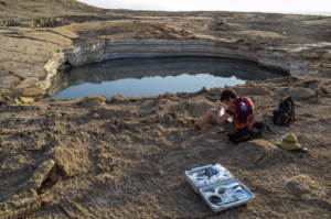 Imaggeo on Mondays: Sampling sulfurous sinkhole water