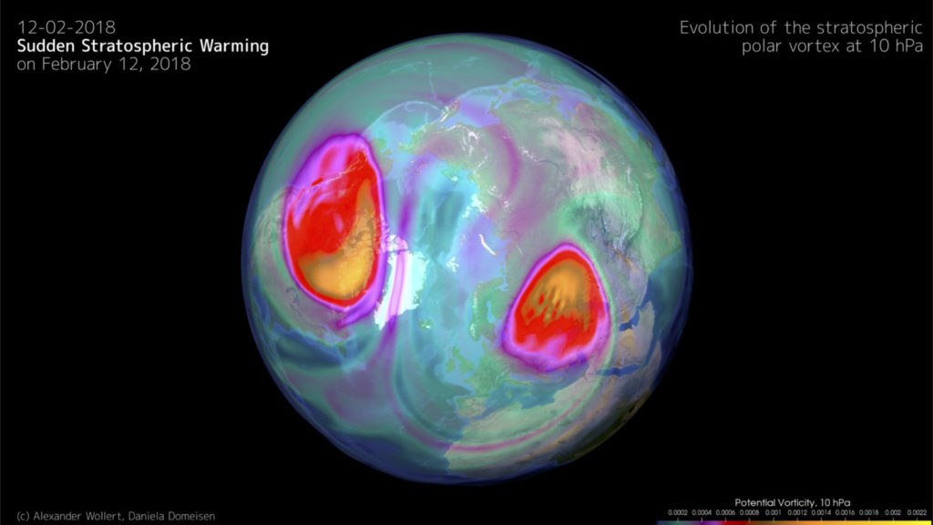 Imaggeo On Monday: The sudden stratospheric warming on February 12, 2018