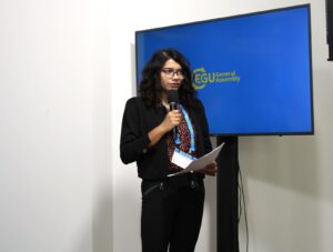Gillian D'Souza. Credit: Caitrin Pilkington at EGU23.