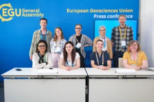 Behind the scenes: the EGU25 Press Centre