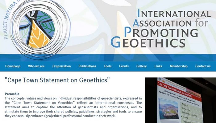 GfGD endorses the ‘Cape Town Statement on Geoethics’