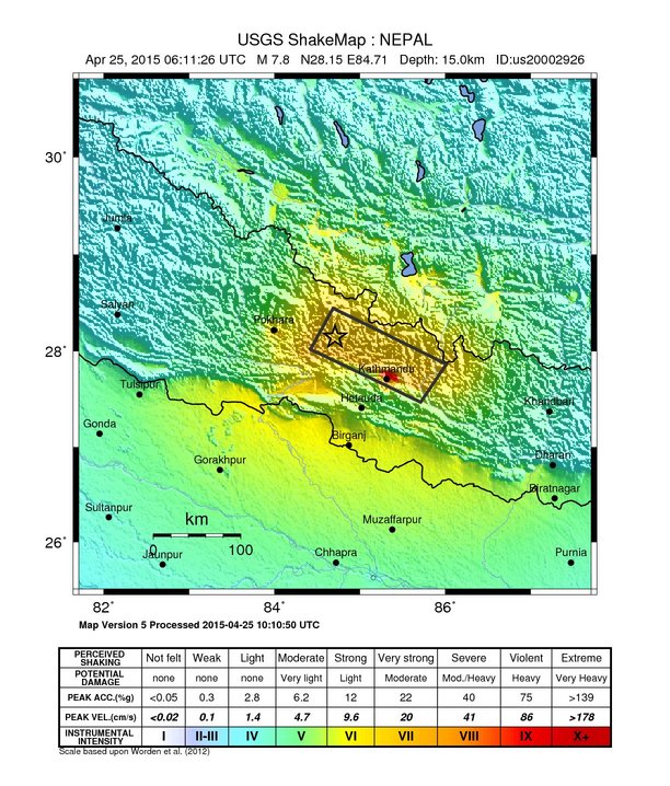 Tragedy in the Himalaya – Largest Earthquake for 80 years in Nepal