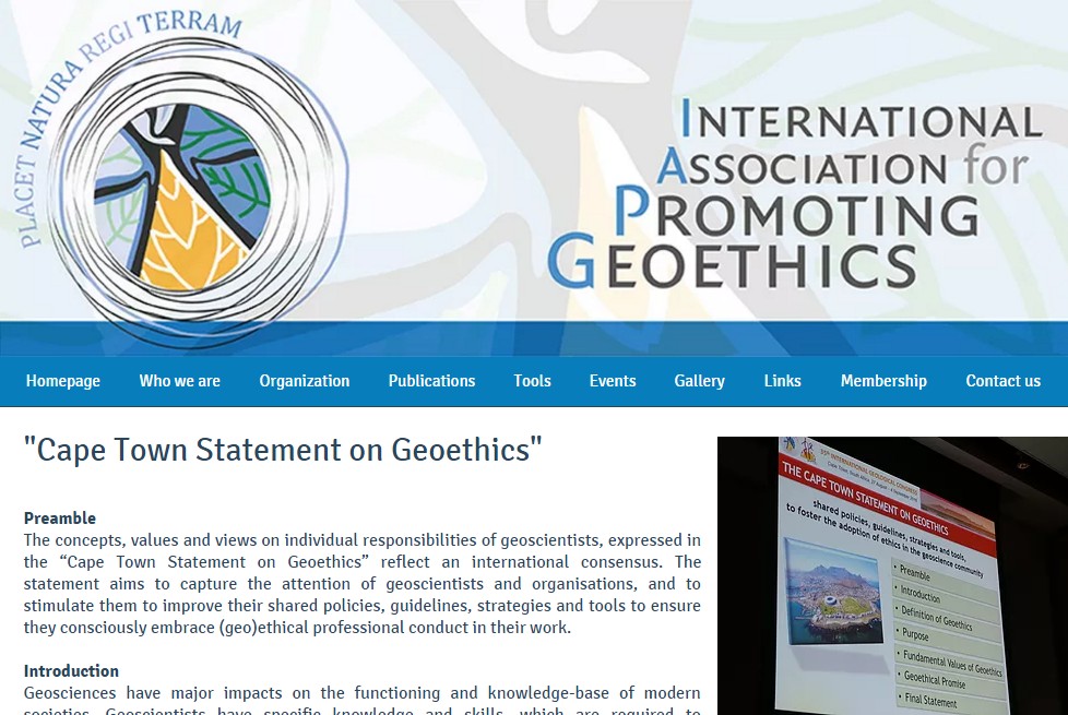 GfGD endorses the ‘Cape Town Statement on Geoethics’