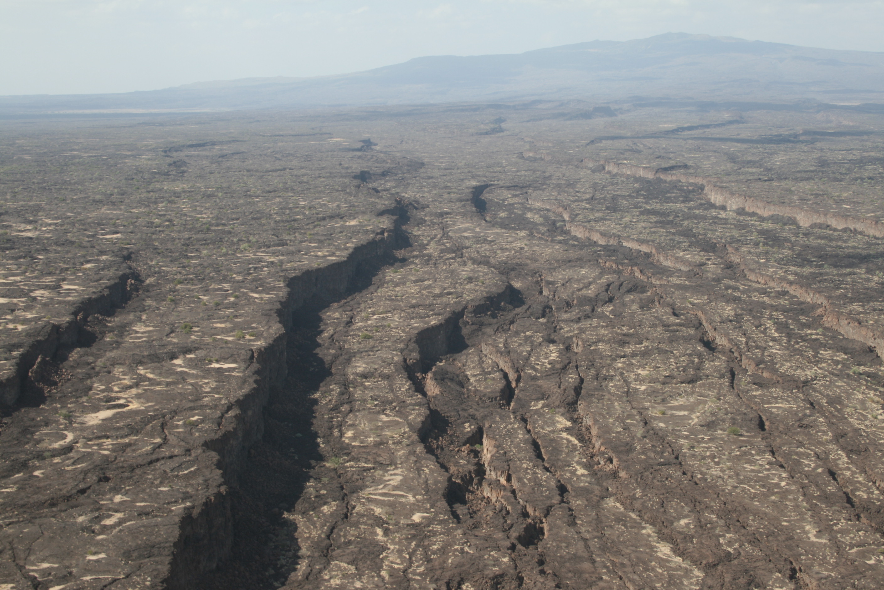 Looking north, up the Dabbahu rift, Afar. 