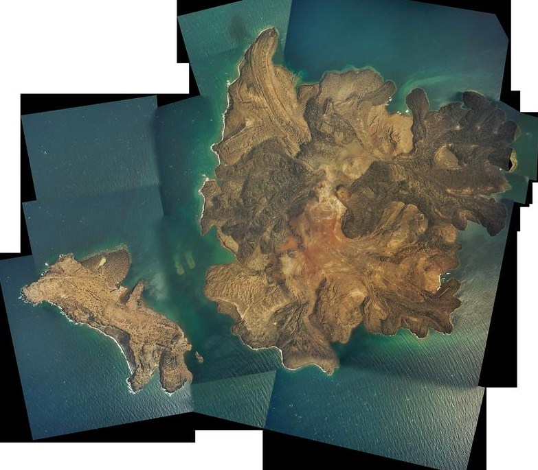 Air photo mosaic of the Kameni island of Santorini, based on images taken during a 2004 NERC Airborne Research and Survey Facility campaign