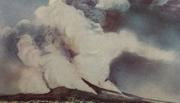 The first volcanic eruption to be photographed?