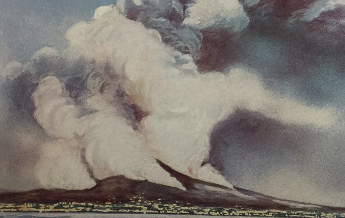 The first volcanic eruption to be photographed?