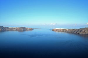 Flooding the Santorini Caldera
