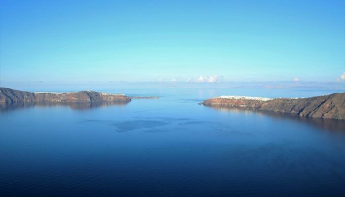Flooding the Santorini Caldera