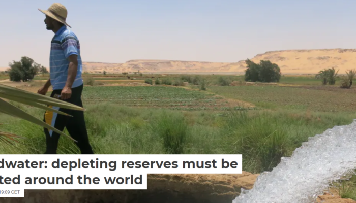 Groundwater: depleting reserves must be protected around the world