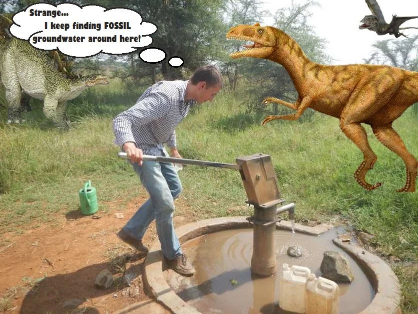 My attempt at a New Yorker cartoon…about finding fossil groundwater!