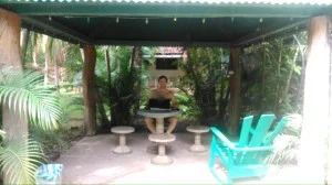 My work space in Potrero, Costa Rica (with reasonable Wifi...)