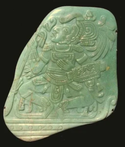 Jadeite Pectoral from the Mayan Classic period. Credit - John Hill, Wikimedia Commons.