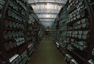 Geological core repository for sediment samples. Source: Hannes Grobe/AWI, WIkimedia Commons.