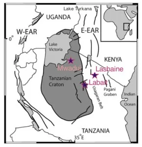 Map of northern Tanzania