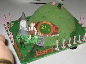 Hobbit Hole Birthday Cake made by a very talented friend of the Family. Credited Pat Ackland