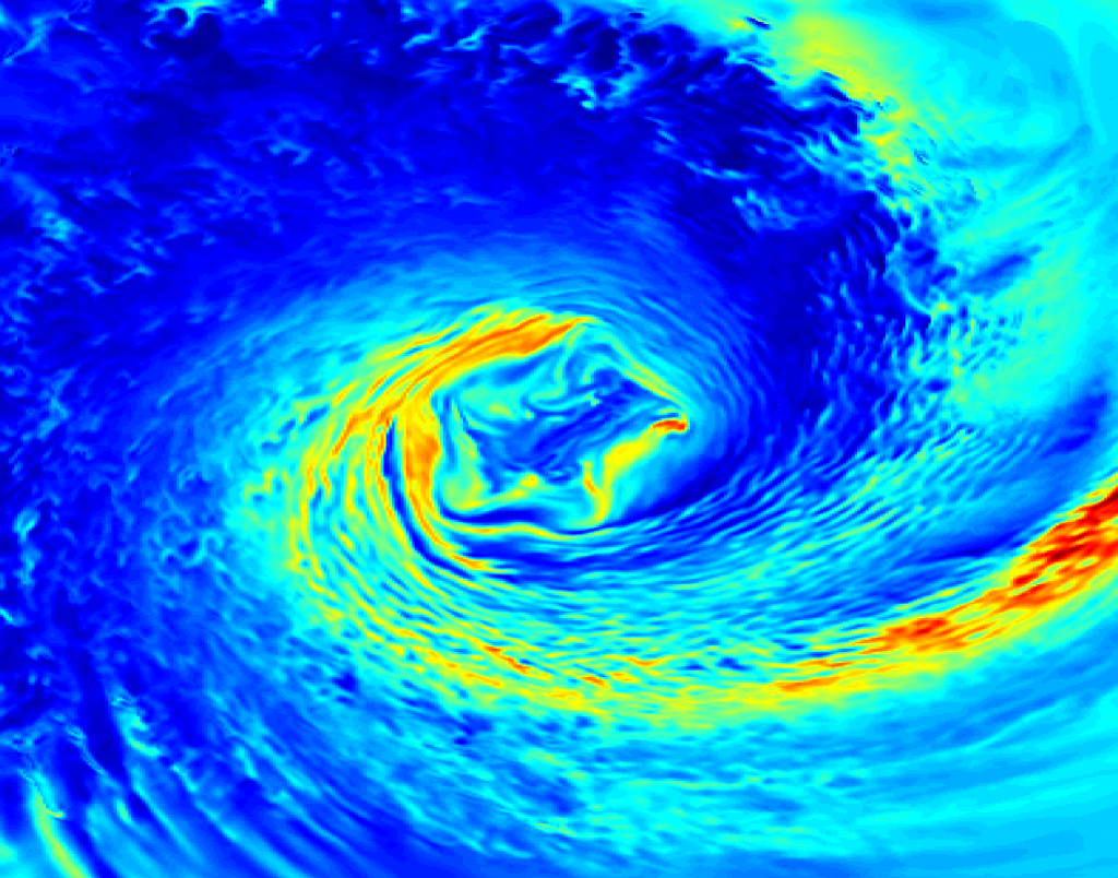 Aerosols over hurricane Irene