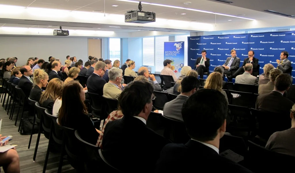 Full house at the first Emerging Leaders in Environmental and Energy Policy (ELEEP) Network conference at Atlantic Council headquarters in Washington DC. (Credit: Edvard Glücksman)