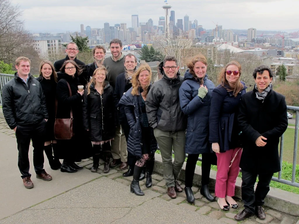 ELEEPers in front of downtown Seattle. (Credit: Edvard Glücksman)