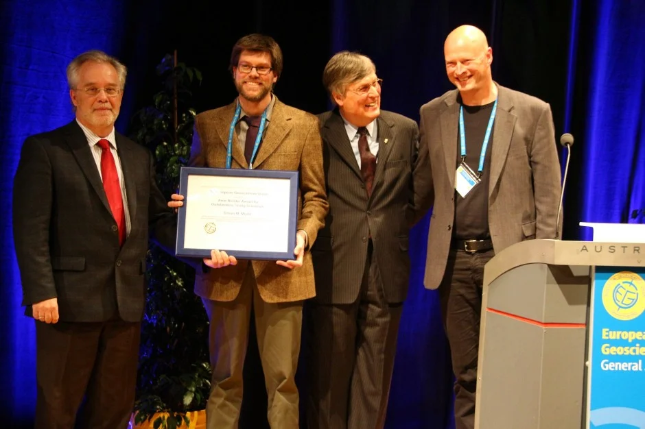 Simon Mudd – awarded one an Arne Richter Outstanding Young Scientist Award at EGU 2013.
