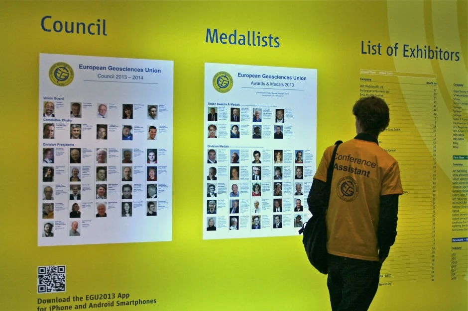 Taking a look at last year’s medallists. (Credit: Sue Voice)