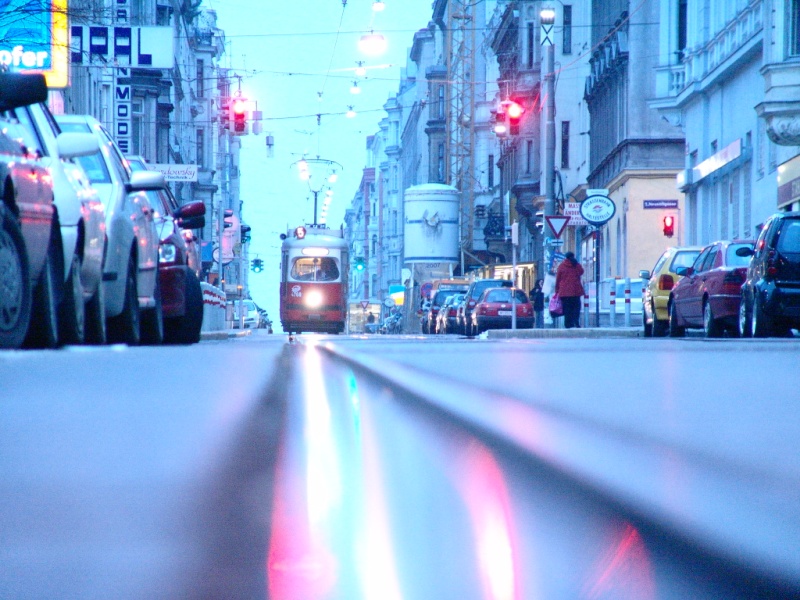 Early morning tram travel in the city. (Credit: Julian Turner)
