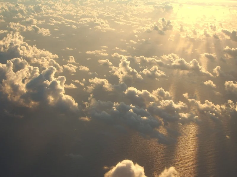 Shallow cumulus clouds at sunrise. (Credit: Jennifer Small via imaggeo.egu.eu)