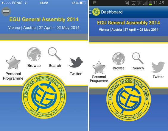 Spot the difference! The dashboard on the iPhone and Android app.