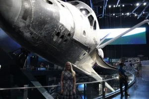 Let me introduce Beate, pictured here with the space shuttle. (Credit: Beate Humberset).