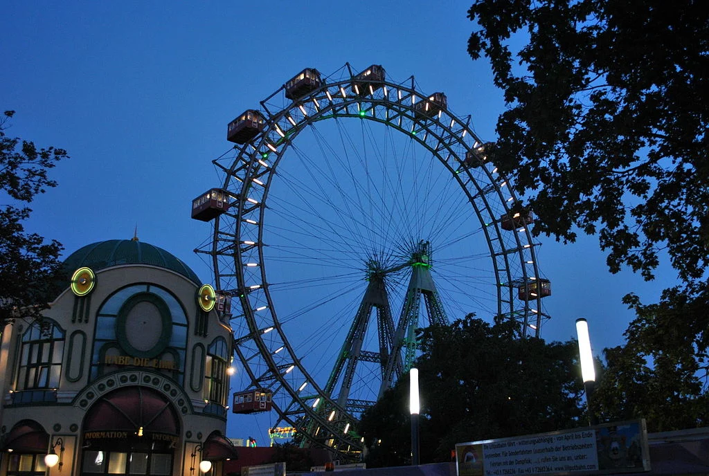 Riesenrad  ferris wheel. Credit: Maatex, distributed via Wikimediacommons) 
