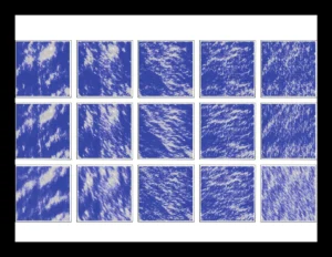 Top: a multifractal simulation of an anisotropic geological surface with the proverbial lens cap included to indicate the scale.  One could easily image developing a phenomenological model to explain the left-right ridges.  Bottom:  The same simulation but blown up 64 times; at this scale a rather different model might be invoked even though a unique mechanism is responsible for the whole scale range (top and bottom).  Reproduced from [Lovejoy and Schertzer, 2007] (fig. 1.13 in [Lovejoy and Schertzer, 2013]).