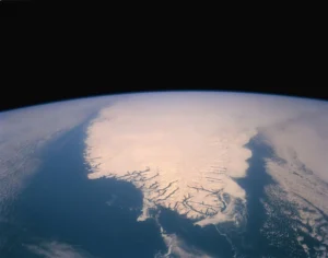 Southern Tip of Greenland. Satellite Image by NASA. Source: Wikimedia Commons