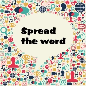 Spreading the word about your sessions is crucial to attracting abstracts. (Image modified from: Social Media Communication, distributed via Wikimedia Commons). 
