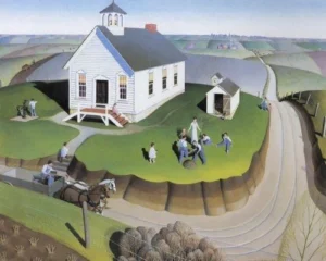 Arbor Day by G. Wood (1932). Source: WikiArt 
