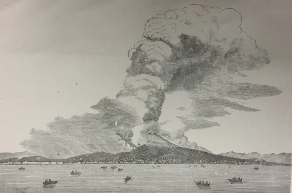 Vesuvius in eruption, April 26, 1872. Original caption ‘from a photograph taken in the neighbourhood of Naples”. (Palmieri and Mallet, 1873). Published in the Decemeber 15th post:  'The first volcanic eruption to be photographed?'