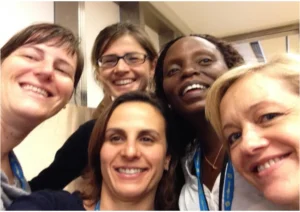 Anna (center) with other teachers at the 2015 GIFT workshop in Vienna. (Credit: Anna Elisabetta Merlini). 