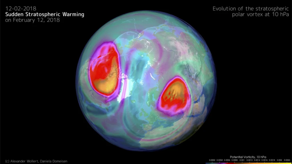 Imaggeo On Monday: The sudden stratospheric warming on February 12, 2018