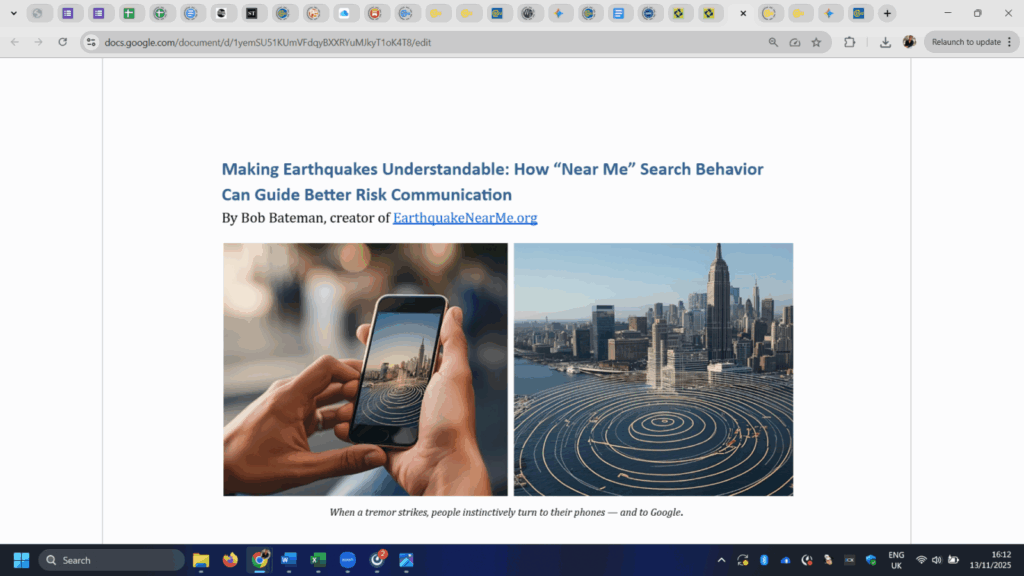 Making earthquakes understandable: How “Near Me” search behavior can guide better risk communication
