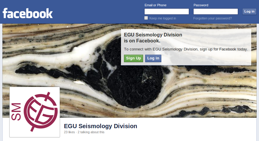 The EGU Seismology Division Facebook page