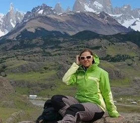 Geri on one of her field trips.