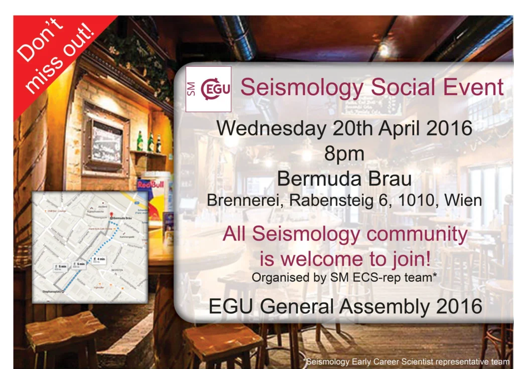 EGU GA 2016 Seismology social evening