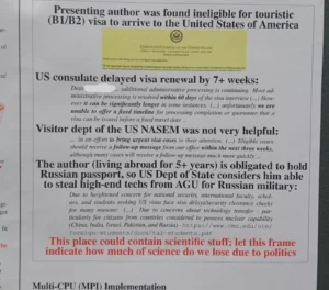 US visa denied for scientist