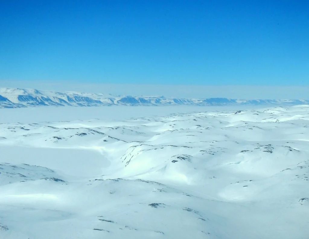 View of East Greenland fjord
