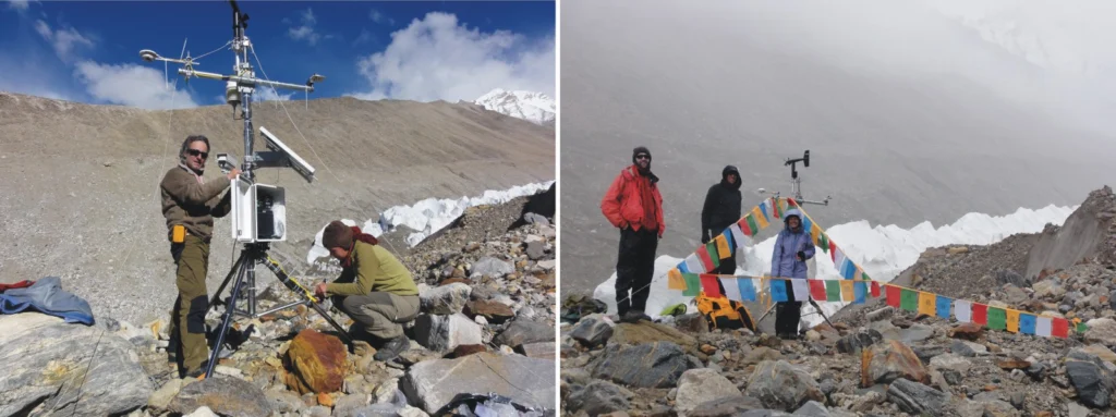 AWS at Naimona’nyi glacier in 2011. Credit: Christoph Schneider.