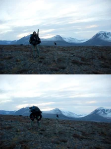 The author posing against a background of mountains (Credit: Daniel Binder)