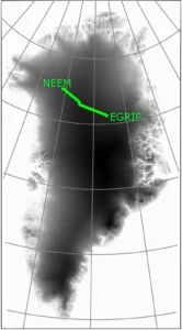 Traverse route from NEEM to EGRIP. 