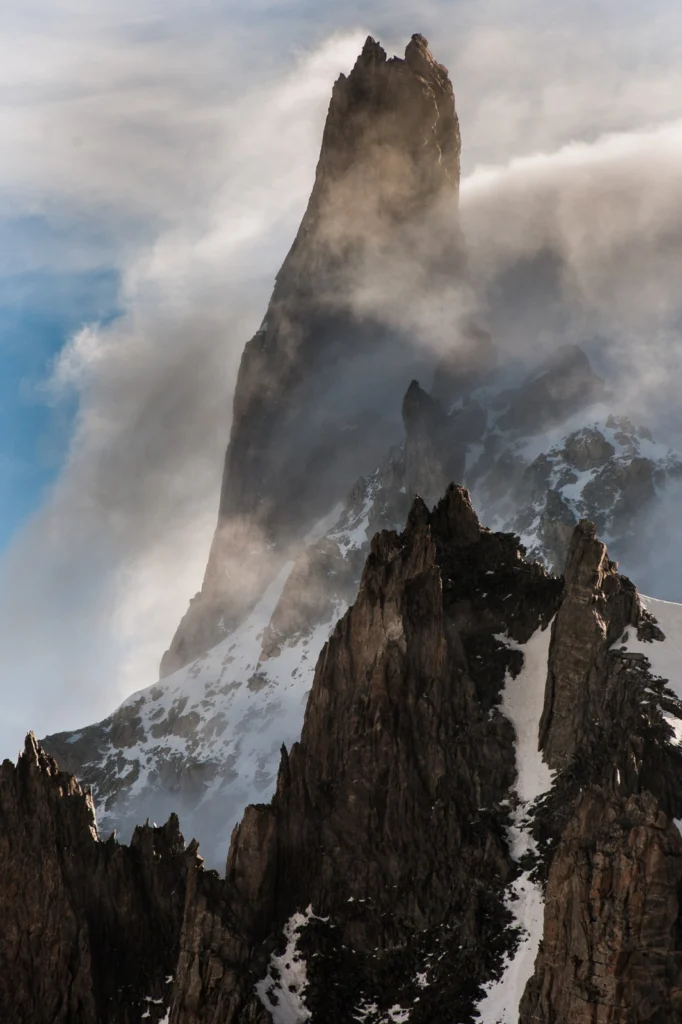 Steep peak in the Mont Blanc Massif. Thawing permafrost can cause fatal rockfalls. Photo credit: Christian Massari (Imaggeo)