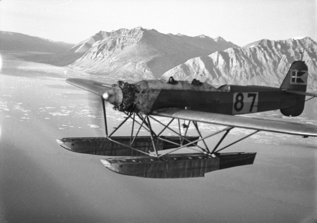 The aircraft had an open hole in the floor for the photographer, originally where the machine gunner would sit. (Credit: The Arctic Institute)
