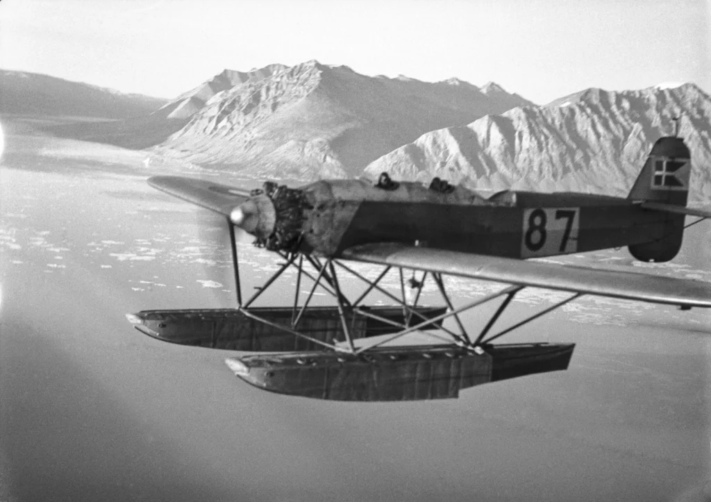 The aircraft had an open hole in the floor for the photographer, originally where the machine gunner would sit. (Credit: The Arctic Institute)