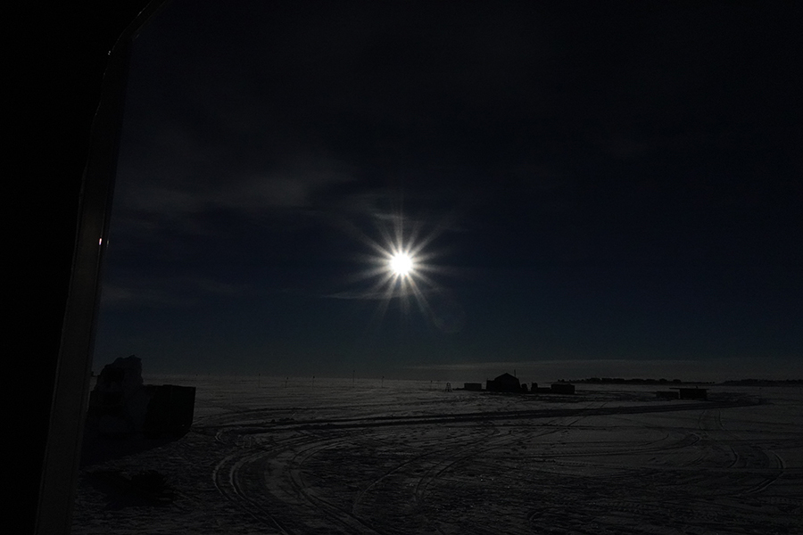 Lights out: cryosphere instruments perfectly placed to study solar eclipse